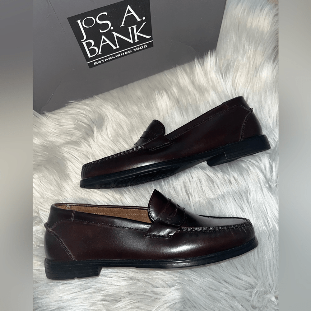 Jos. A. Bank Classic Fallston Loafers In Burgundy | eBay display picture 1