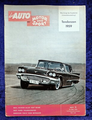 AMS  Auto Motor Sport 11/1959 Ford Thunderbird,  Renault Dauphine, GP von Monaco