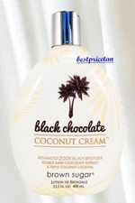Brown Sugar BLACK CHOCOLATE COCONUT CREAM 200X Bronzer Tanning Bed Lotion 13.5oz