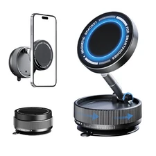 360 Vacuum Strong Magnetic Phone Holder Suction Cup Car Stand Foldable Car Mount