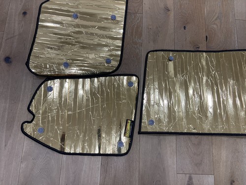 GOLD Sun Shade for Lexus Gx470 Windshield Heat SunScreen Shield COMPLETE SET 8pc - Picture 4 of 14