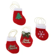 Mini Christmas Stockings 16pcs/set Christmas Tree Hanging Pendant Ornament