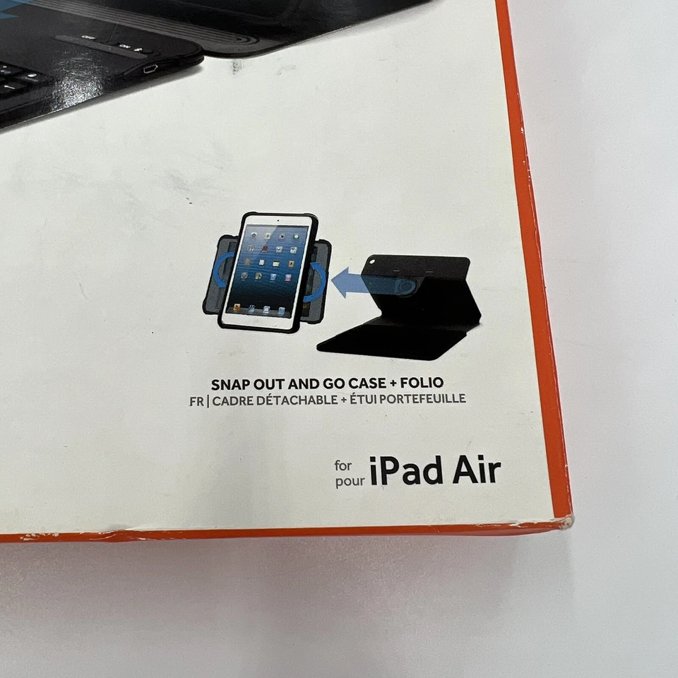 Griffin TurnFolio Apple iPad Air Rotating Case Keyboard Snap Out Drop Protection - Image 2 of 4