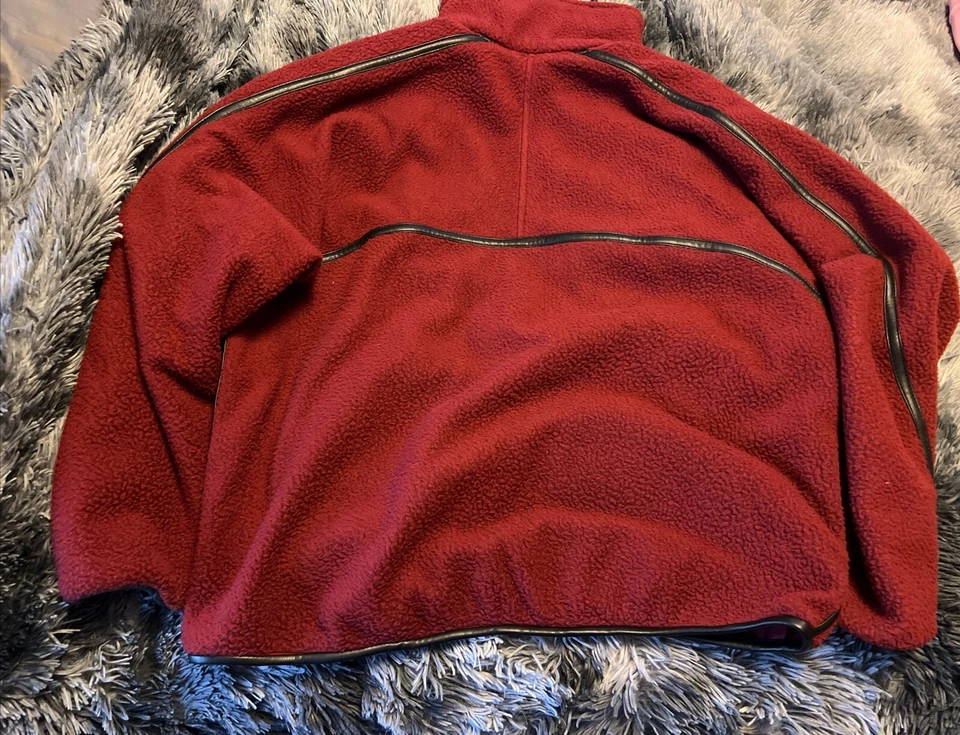 Raro* Pullover Lamarque Helsa Media Cremallera Talla L Syrah con detalles de cuero negro Foto 4 de 4