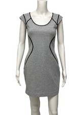 Express women's Sheath dress gray short sleeve full zipper back size 4
