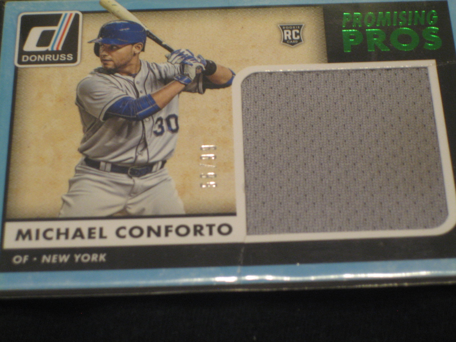 MICHAEL CONFORTO METS ROOKIE CERTIFIED AUTHENTIC BASEBALL GAME USED JERSEY CARD view 2
