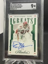 2021 Panini Flawless Deion Sanders Auto Emerald 1/5 SGC 9 #GR8-DSA