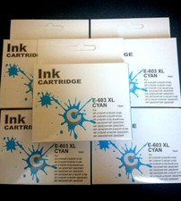 5 x Cyan Ink Compatible Epson 603XL WF2810DWF WF2830DWF WF2835DWF WF2850DWF