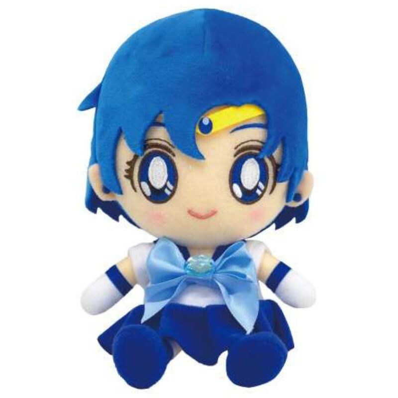 BANDAI Sailor Moon sailor Mercury Chibi Plush Doll JAPAN OFFICIAL