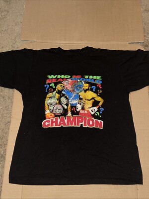 Mike Tyson Vs Roy Jones Jr T Shirt Size L White Rare Boxing 2020