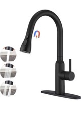Kitchen Sink Faucet Brushed Nickel Single Handle Swivel Pull Down Sprayer Mixer