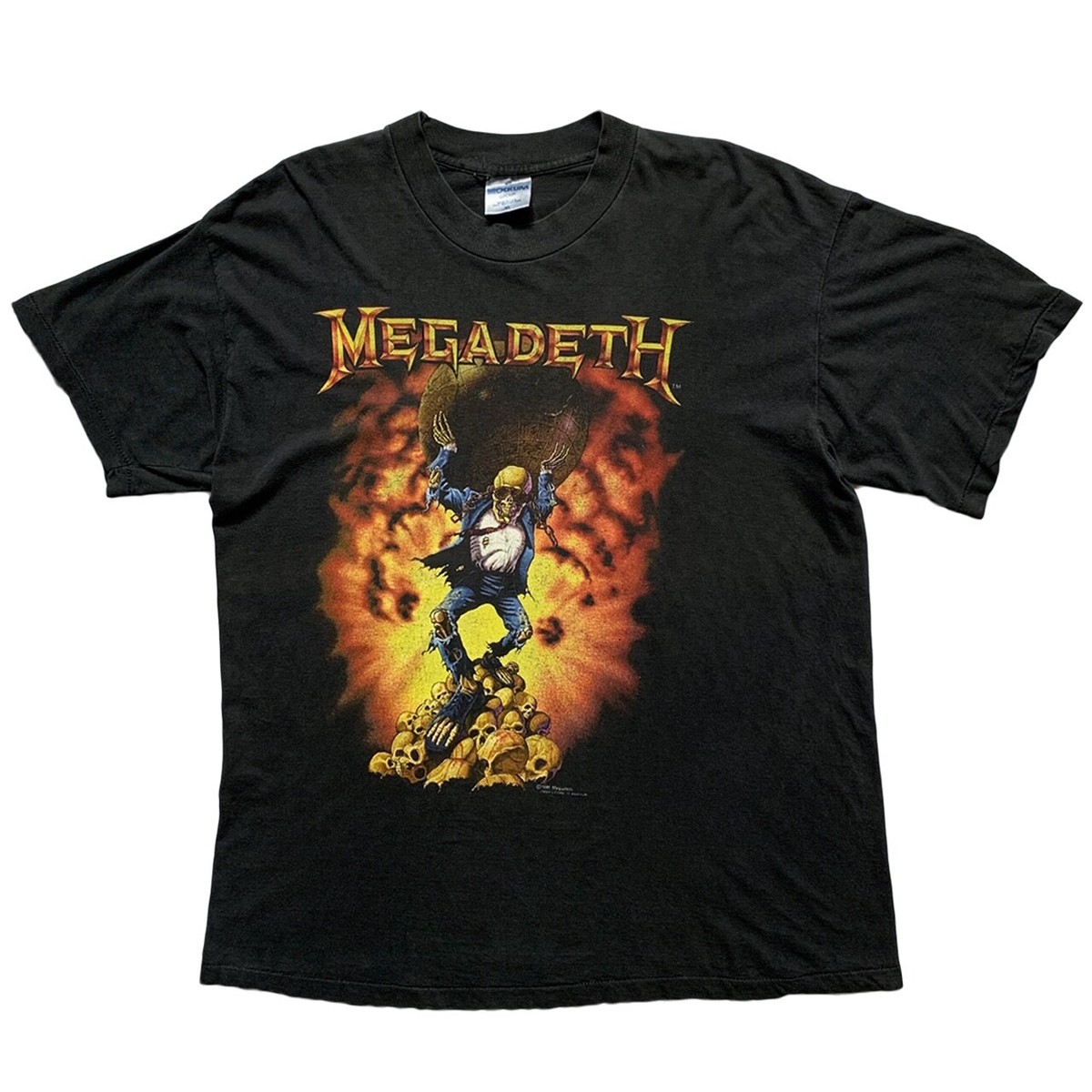 90s megadeth 総柄バンドTシャツ　激レア VTG 90s MEGADEATH WORLD TOUR 1991 ROCK BAND T-SHIRT SIZE XL | eBay