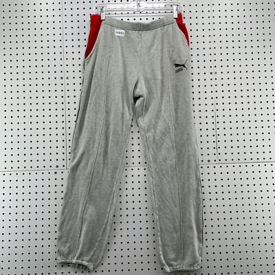 Vintage 80s Puma Sweatpants Mens Medium Gray Red 30X29''