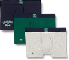 Lacoste Men's Casual Fashion 3 Pack Cotton Stretch Graphic Trunks 5H7584-51 VYF