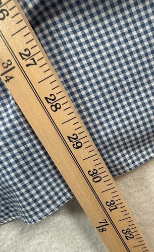 Las Olas womens blue plaid long sleeve button up shirt boat anchors size L - Picture 7 of 11