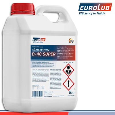 EuroLub 5 l Kühlerschutz D-40 Super Frostschutz Kühlerfrostschutz Konzentrat