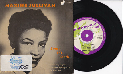 Maxine Sullivan With Charlie Shavers  -Sweet and Gentle- 7'' EP 45 Denmark 