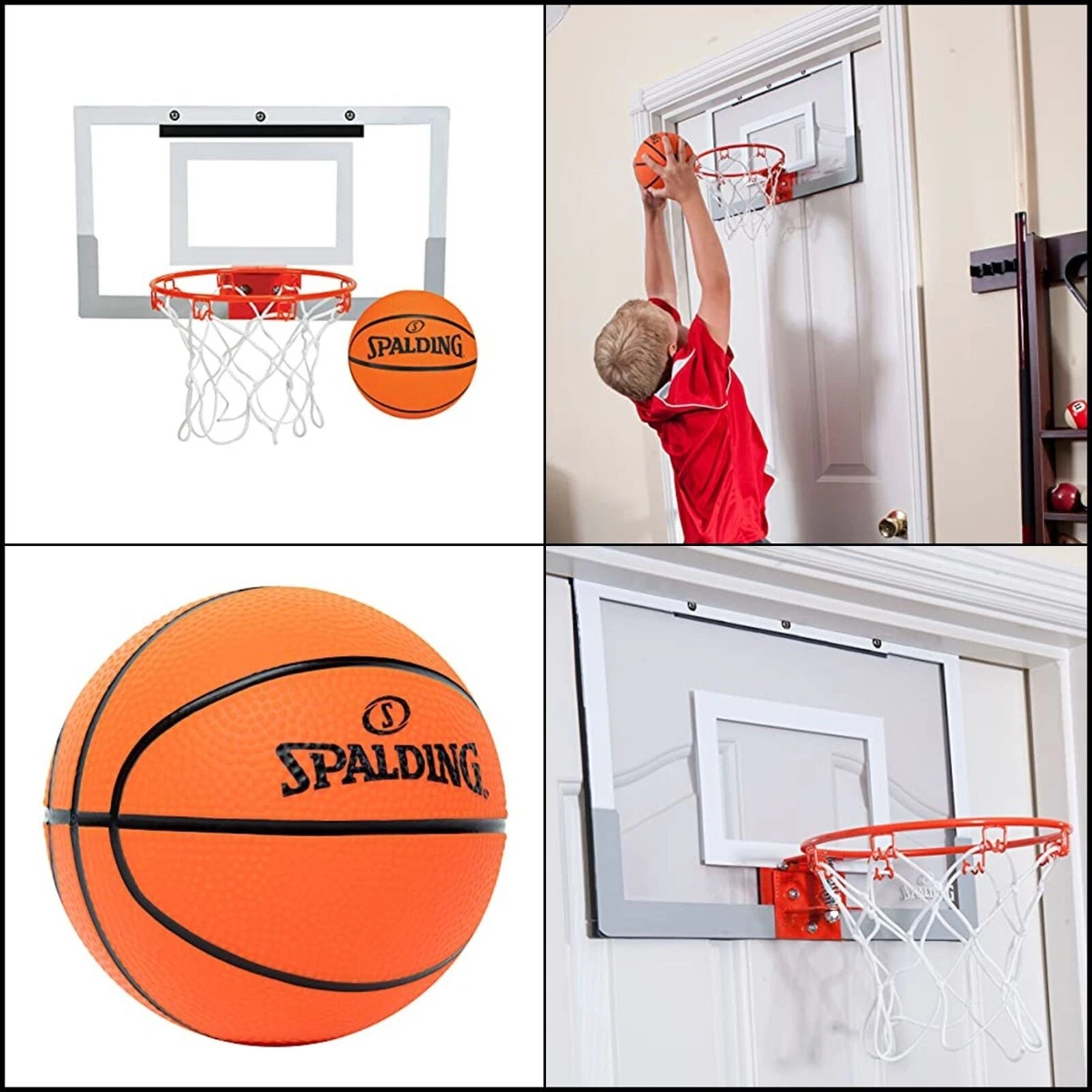 Spalding NBA Slam Jam Over The Door Mini Basketball Hoop, Basketball  Equipment