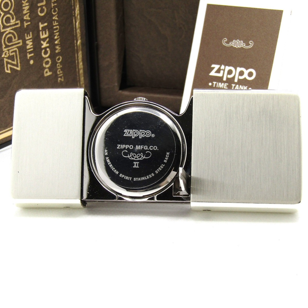 Windy Zippo Time Tank Pocket Clock Watch running 1995 Rare | eBay