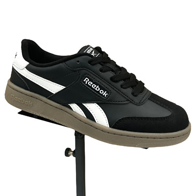 Reebok Forte Lounger Youth Boy's Casual Sneaker Size 3 Black/White Lace up Shoes