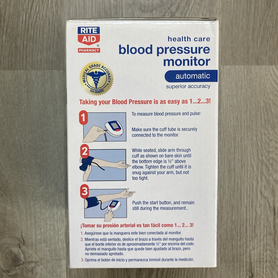 Rite Aid Blood Pressure Arm Cuff Digital Automatic Monitor Original