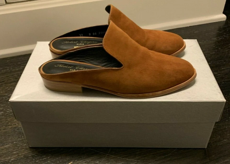 ROBERT CLERGERIE PARIS TALLA 37 'Alicel' Slide Mocasín Toboganes Mules Zapatos Planos $495 Foto 4 de 4