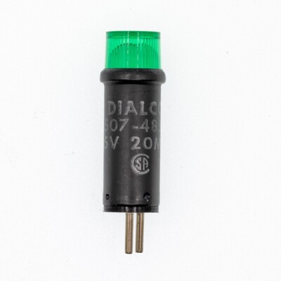 Dialight 507-4857-3332-500 Series 507 Green Panel Mount LED Indicators, 5 pcs