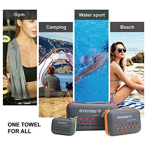 4Monster Camping Towels Super Absorbent Fast Drying Microfiber Travel Towel Qu
