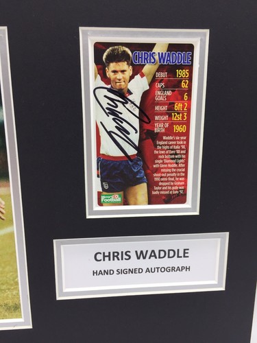 RARE Chris Waddle England Signed Photo Display + COA ITALIA 90 SASIGNED - Picture 3 of 5