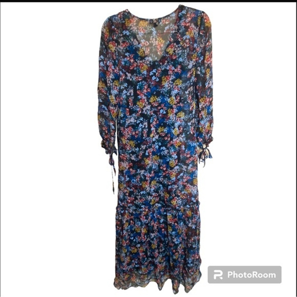 ella moss silk dress Ella Moss Women’s Floral Maxi 100% Silk Dress Multicolor Size XS