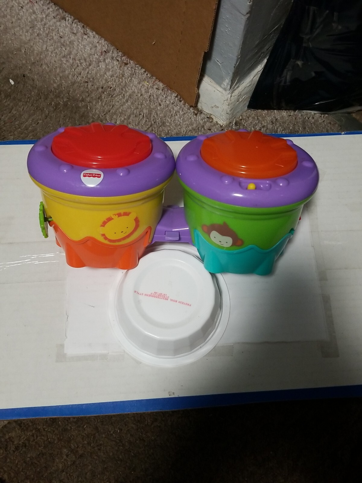 Fisher Price, Crawl Along Drum Roll, Bongos with Sounds & Lights