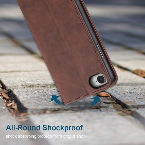 Funda protectora de pantalla con soporte de cuero para iPhone 16 Pro Max/Plus/16e - Imagen 39 de 42