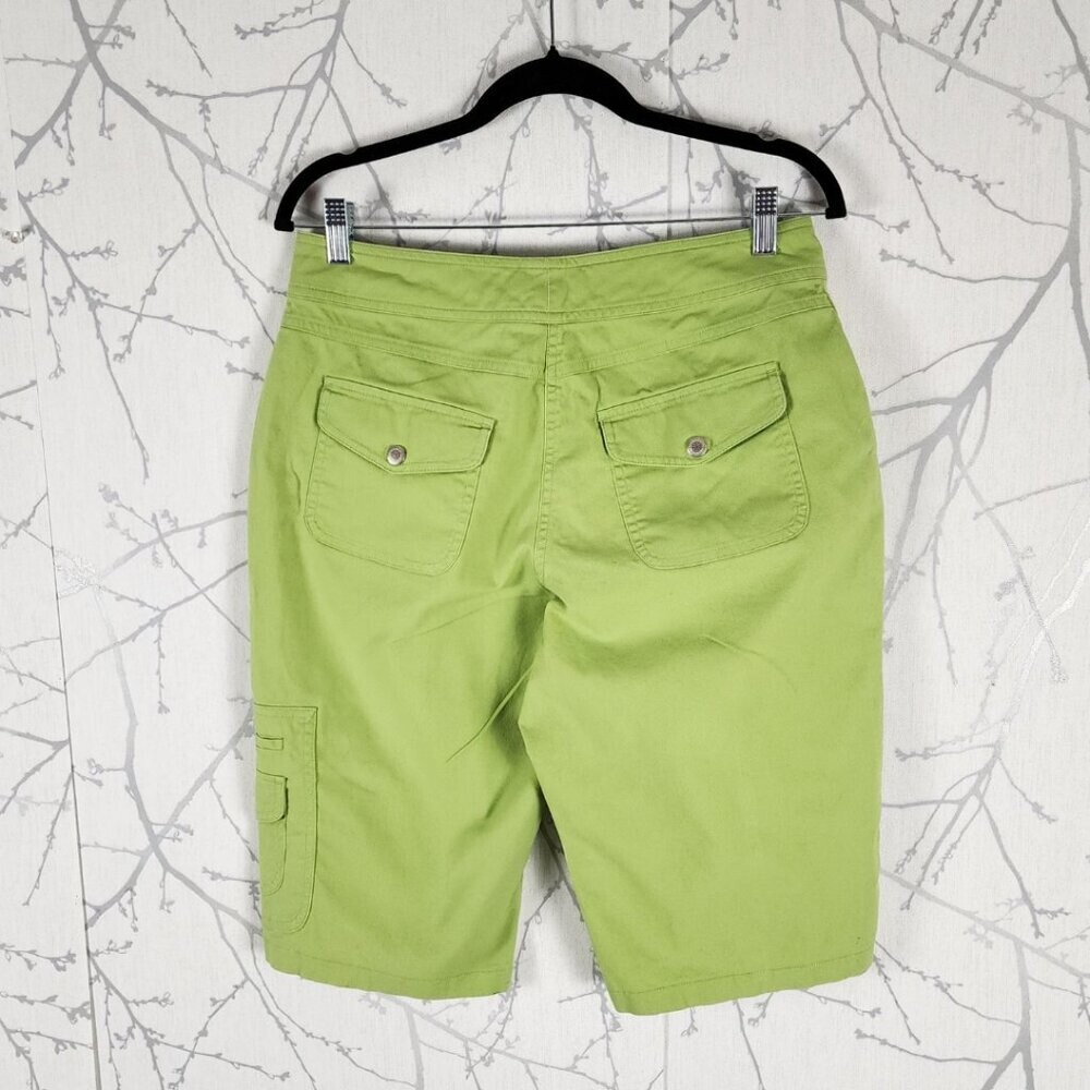 Coldwater Creek Green Cotton Blend Cargo Style Sh… - image 2