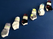 Women's socks: Gildan Performance Stretch ankle or no show, black or white 6 pk