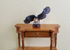 Dollhouse Miniature Eagle Statue Detailed 1:12 Scale Falcon Miniatures