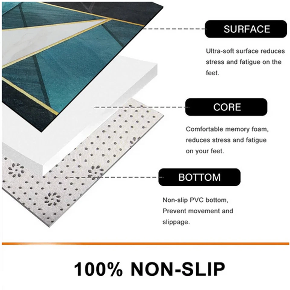 Modern Floor Mat Carpet Rug Area Carpet Large Soft Bedroom Living Room Anti-Slip - image 2 of 4