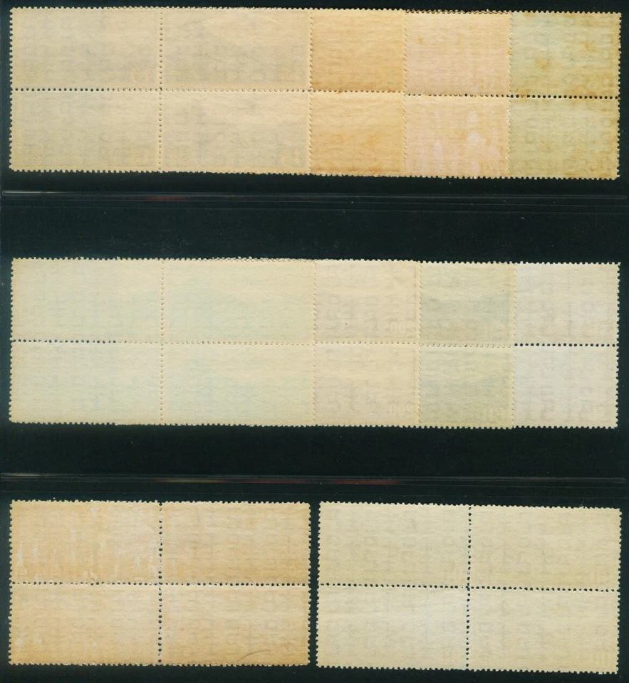 Before 1949 Republic of China Issued Aviation stamps（航4香港版有水印+无水印大全套新四方联）保真包品 - Image 2 of 4