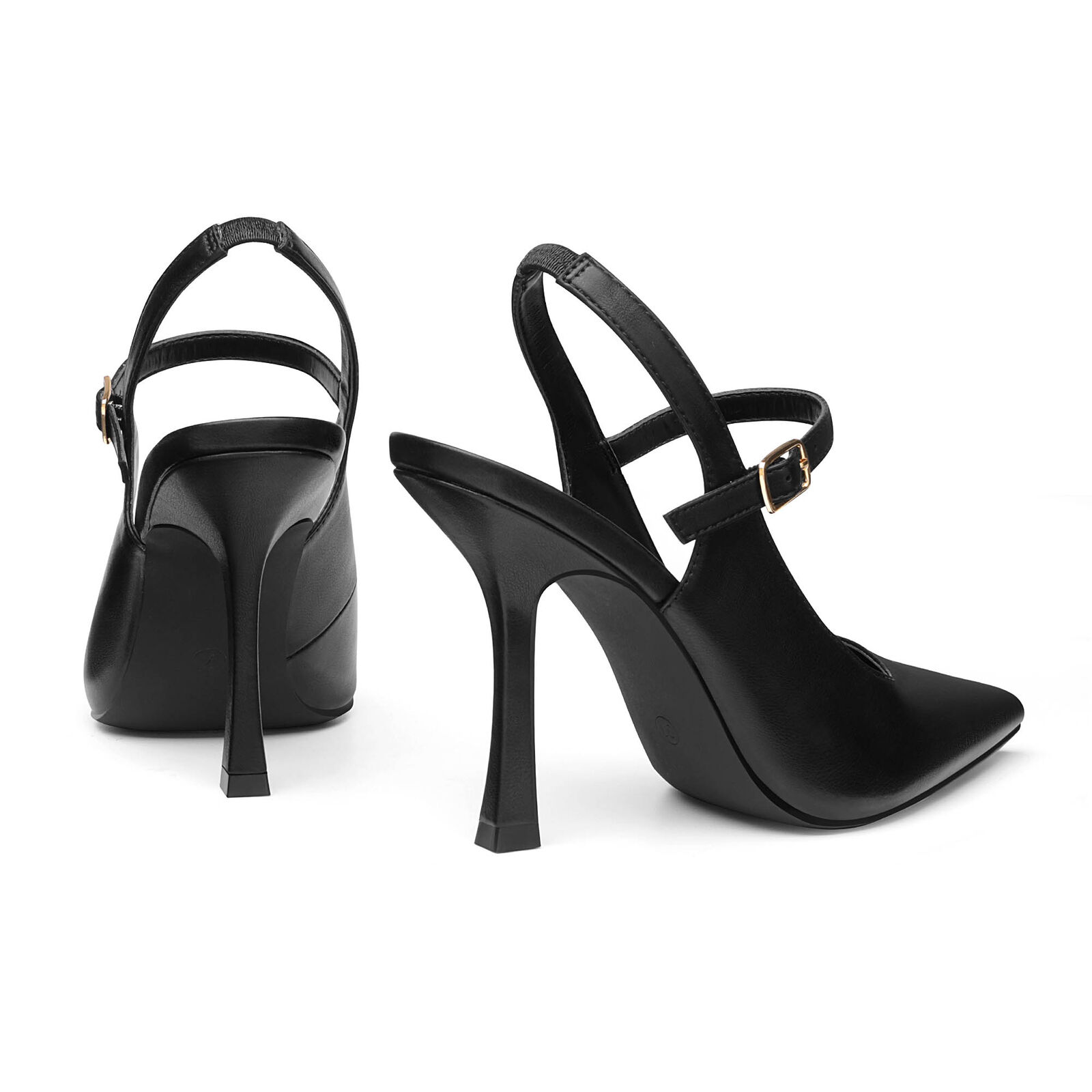 Women Ankle Strap Pointed Toe Stilettos High Heel Dress Pump Shoes US ...