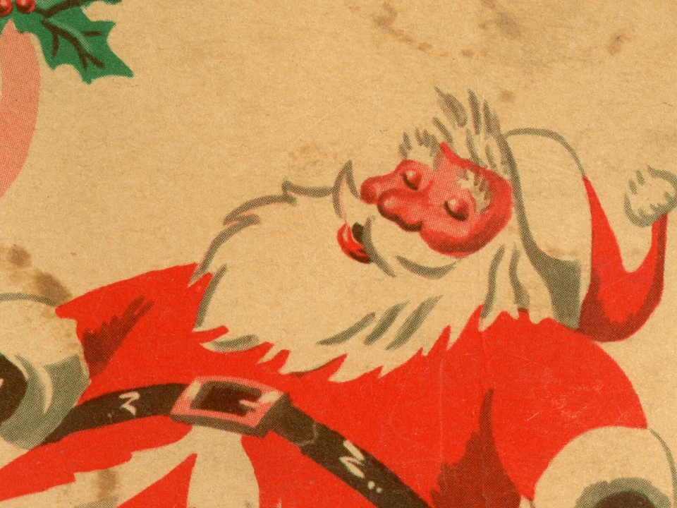 1949 Vintage Santa POSTER! (up to 24" x 36") - Decoration - Christmas Tree - Art - Image 3 of 4