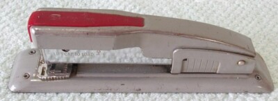 SWINGLINE 400 S DESK STAPLER RED TOP - WORKS - VINTAGE