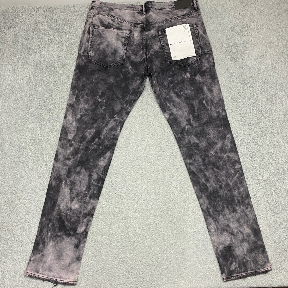 Purple Brand Jeans Mens 40 Black Purpl Acid Wash P002