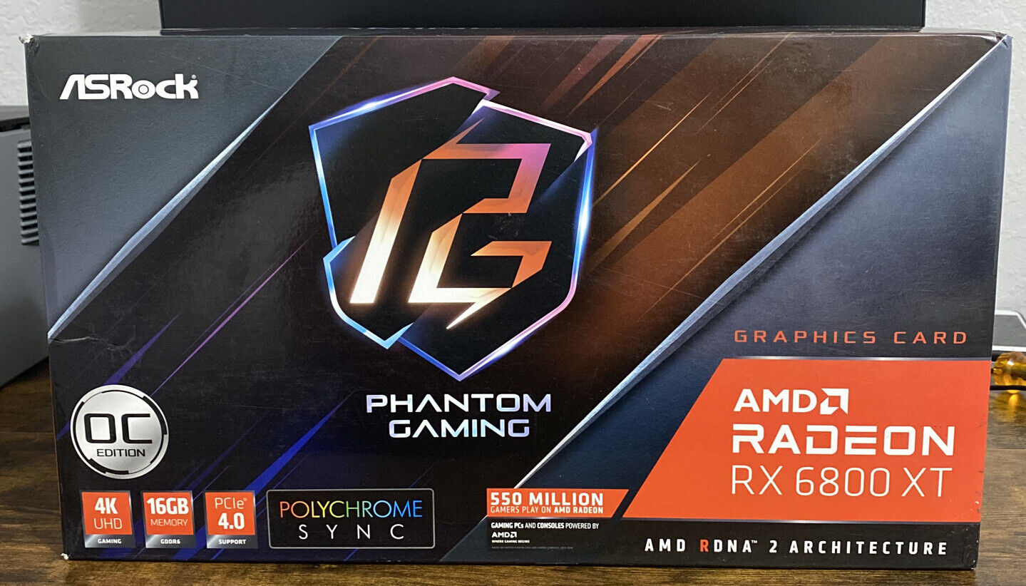 ASRock Radeon RX 6800 XT Phantom Gaming Graphics Card with 16GB GDDR6, AMD  RDNA 2 (RX6800XT PGD 16GO)