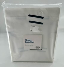 Shower Curtain Simply Essential Black Dashes 54x72 PEVA Abstract Bathroom NEW