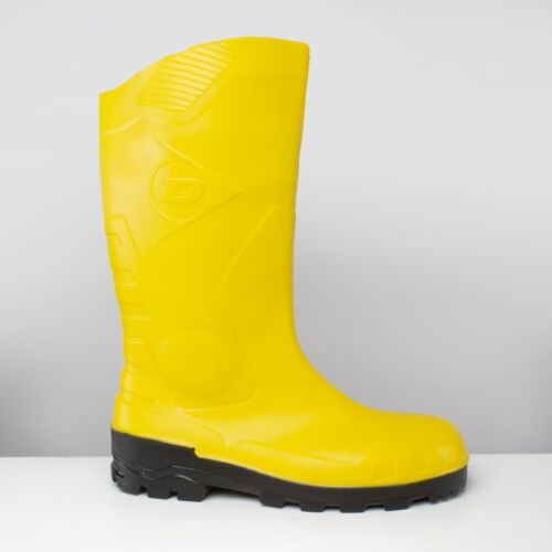 Dunlop DEVON Unisex Steel S5 SRA Slip Resistant Safety Wellington Boots Yellow - Picture 1 of 4