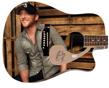 Cole Swindell Signed 1/1 Custom Graphics Photo Guitar ACOA