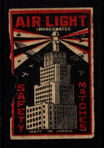 Matchbox Label Japan,  Air Light Safety Matches - S56916A