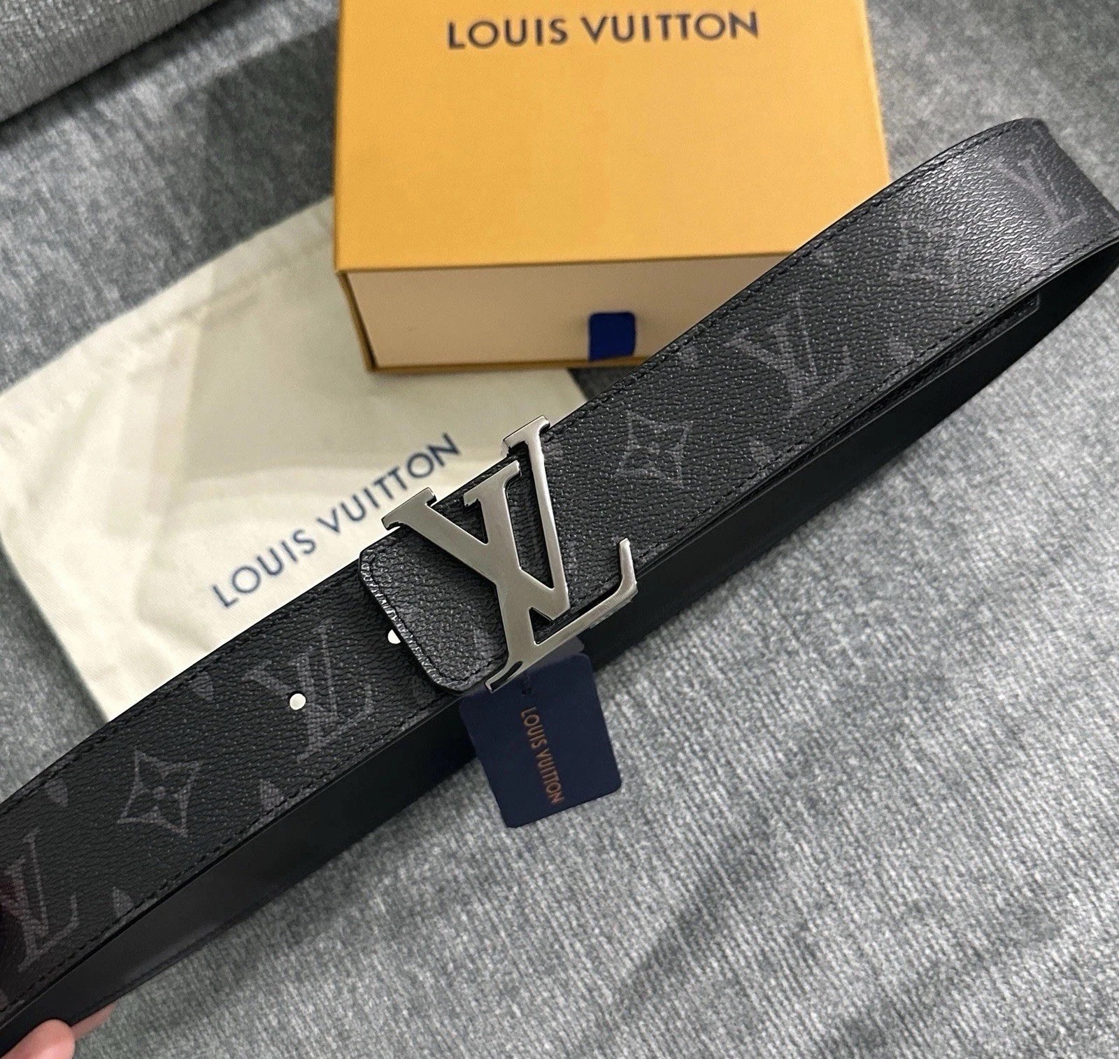 Authentic Louis Vuitton Black Eclipse Leather Bel… - image 1