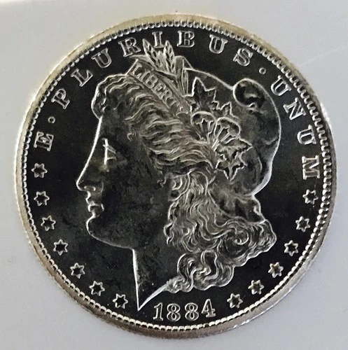 1884 CC MORGAN DOLLAR GEM BU+++! MEGA RARE PROOF LIKE PIECE! CC MINT!  NR #G2071