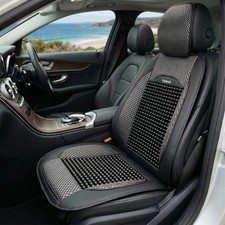 Beaded Wooden Car Seat Cover Cooling Massage Royal Black