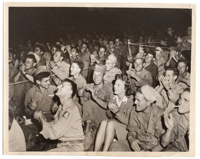 1944 Italy USO Show for 1st Armored Division Opera Star Lilly Pons News Photo